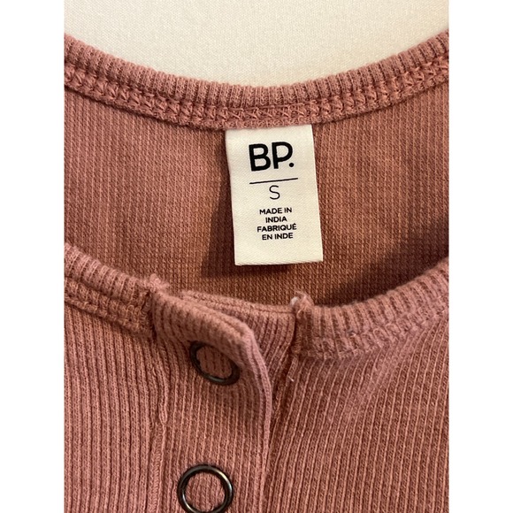 BP Cropped 3 Button tank Top Mauve Pink Sz Small - Picture 2 of 3